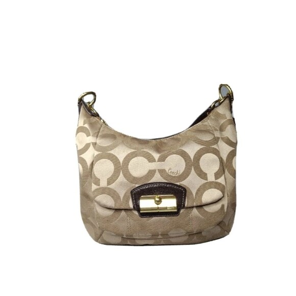 Coach Kristin Signature Op Art Sateen Hobo Shoulder Bag 19331